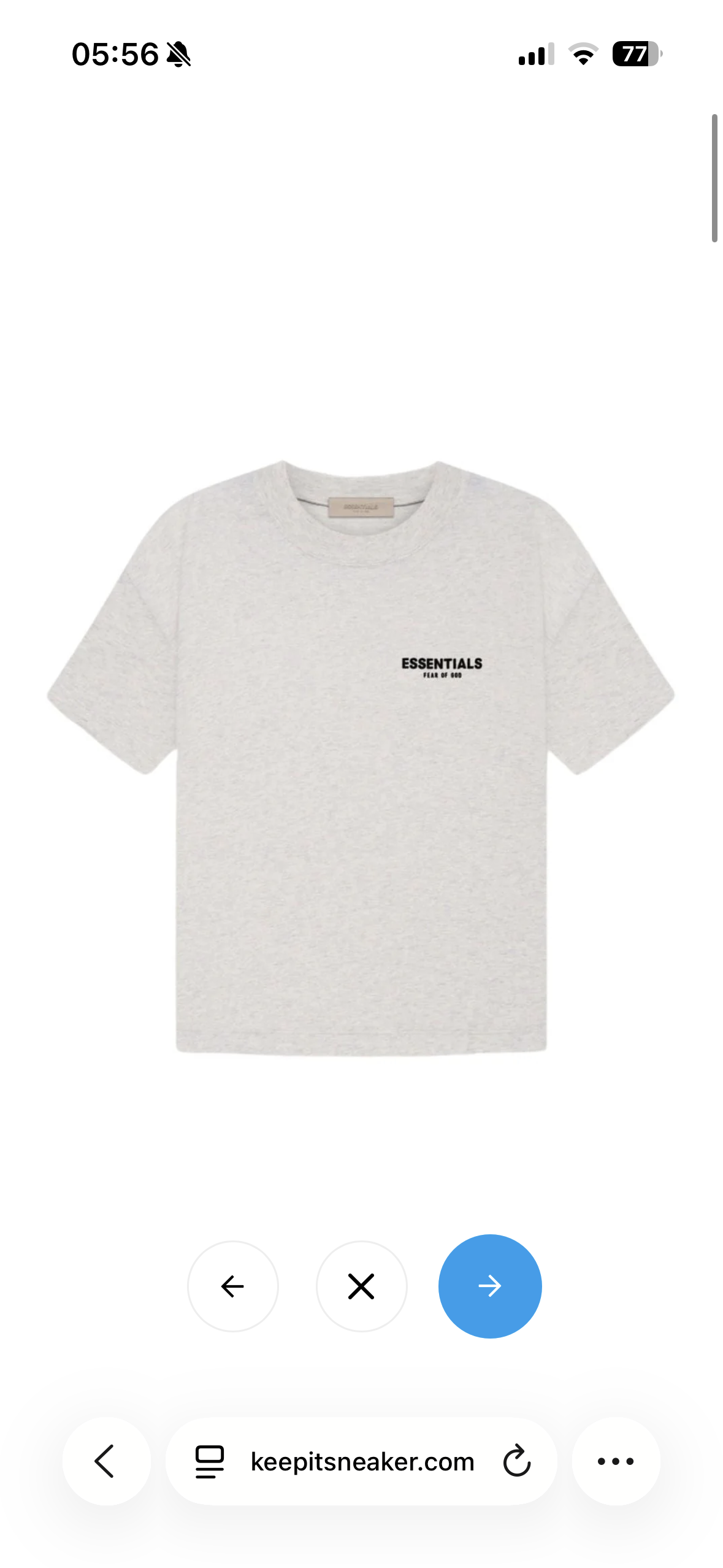 Fear Of God Ensemble Essentiel – Short & T-shirt Gris clair
