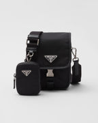 Sac porté épaule en Re-Nylon et cuir Saffiano