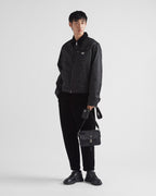 Sac porté épaule en Re-Nylon et cuir Saffiano