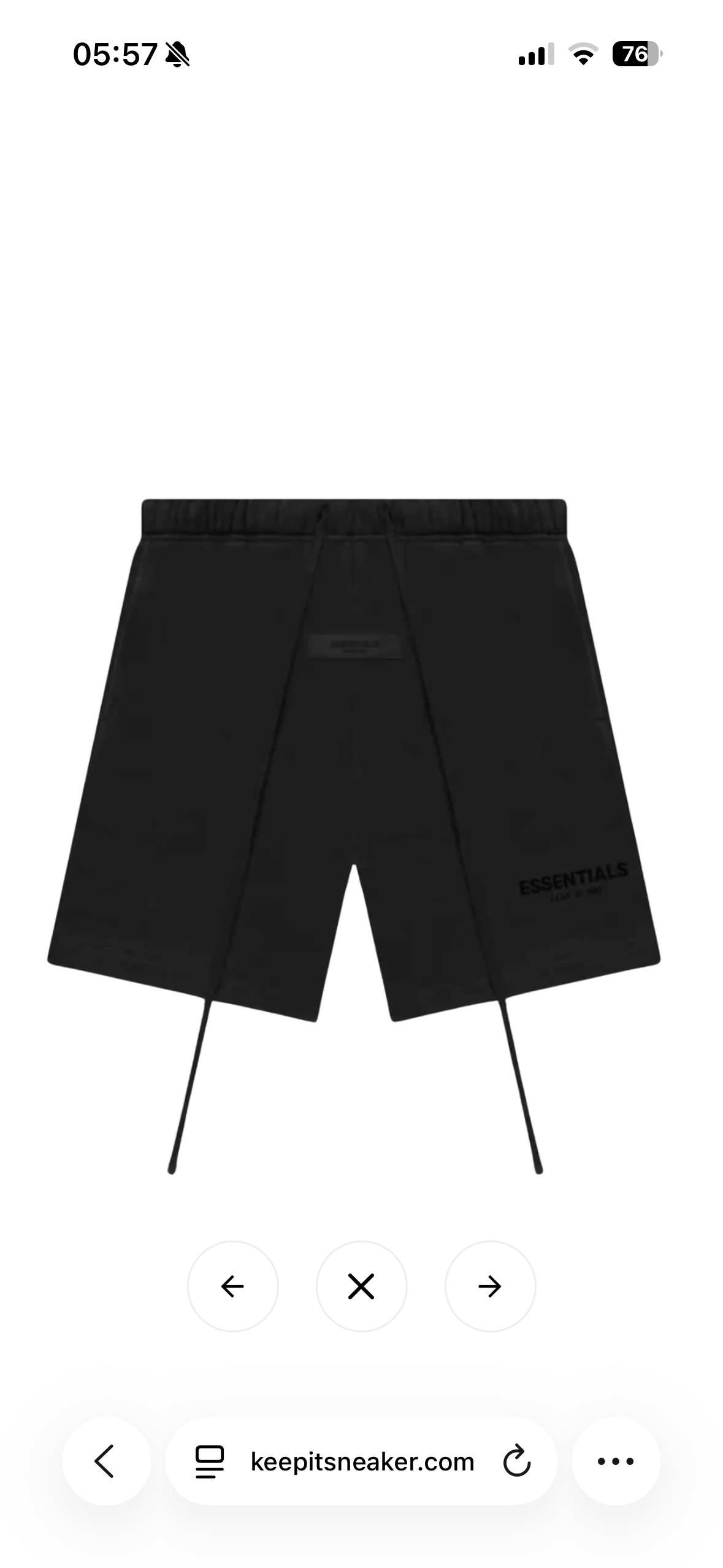 Fear Of God Ensemble Essentiel – Short & T-shirt Noir
