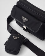 Sac porté épaule en Re-Nylon et cuir Saffiano