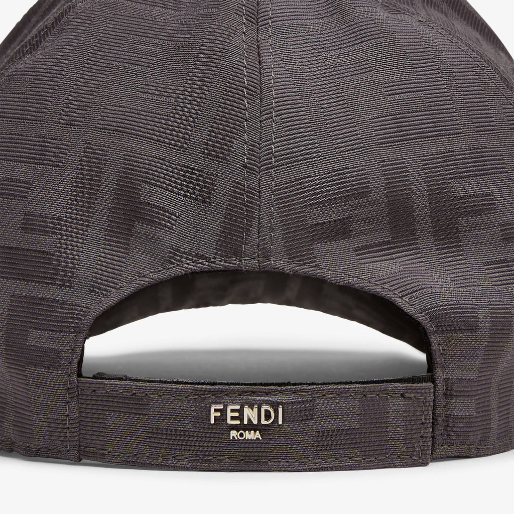 Casquette Fendi en tissu jacquard Gris