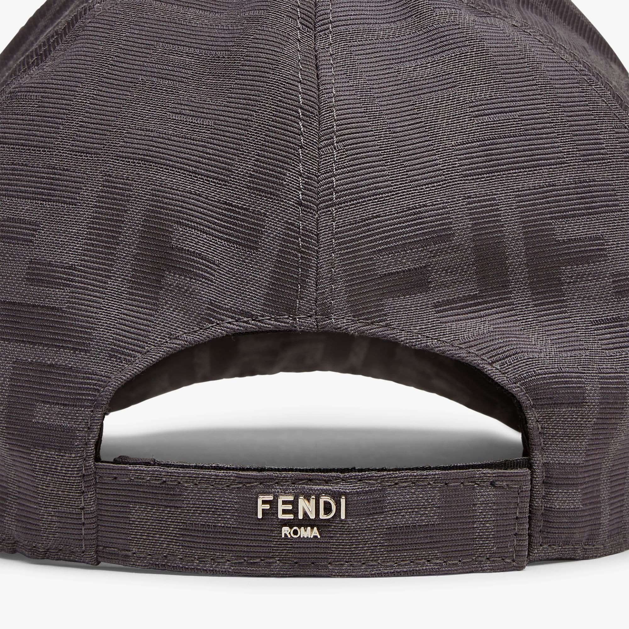 Casquette Fendi en tissu jacquard Gris