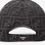 Casquette Fendien tissu jacquard FF Noir