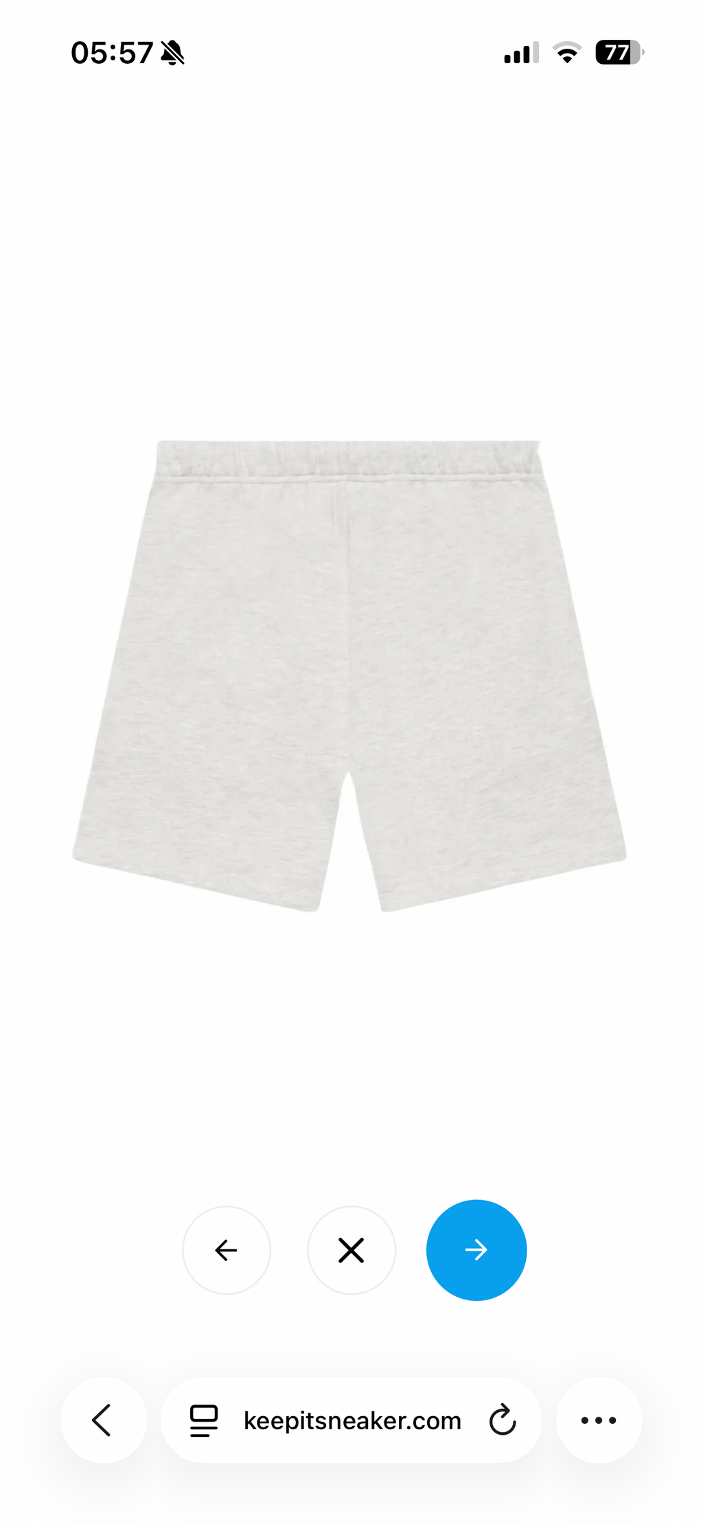 Fear Of God Ensemble Essentiel – Short & T-shirt Gris clair