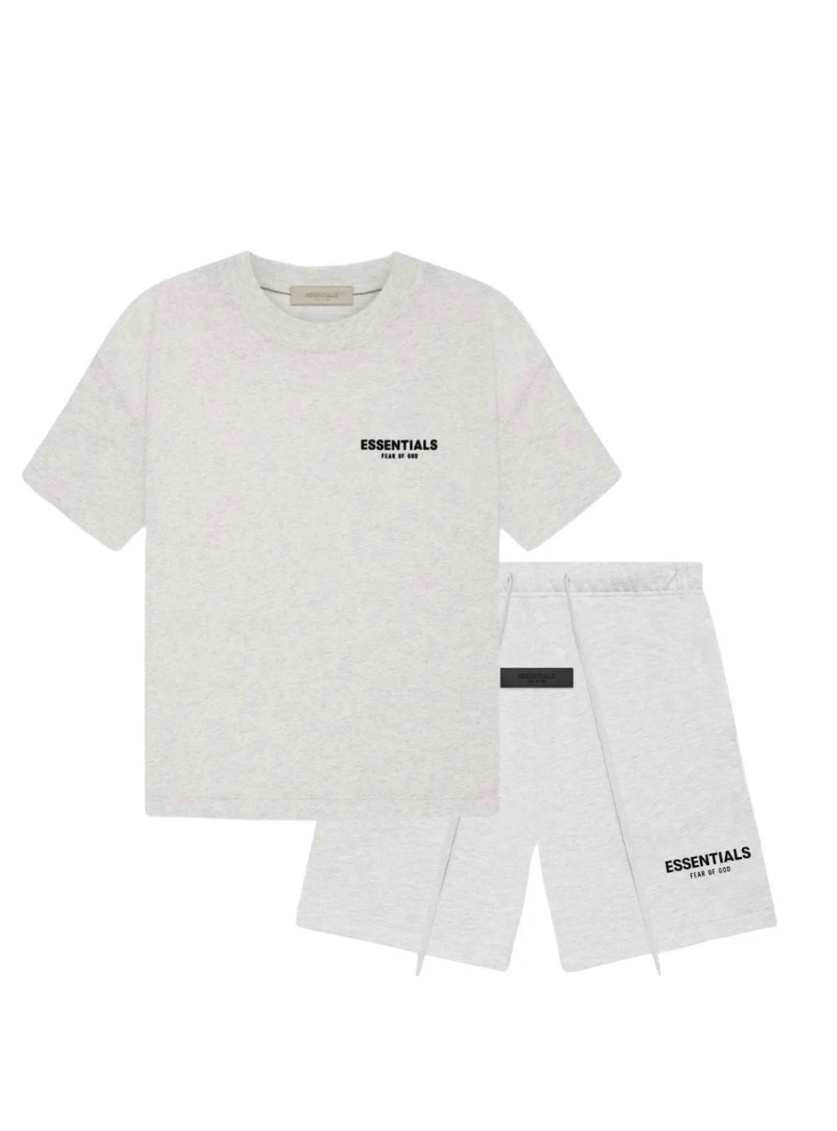 Fear Of God Ensemble Essentiel – Short & T-shirt Gris clair