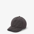 Casquette Fendien tissu jacquard FF Noir