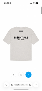 Fear Of God Ensemble Essentiel – Short & T-shirt Gris clair
