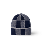 Bonnet et Écharpe Damier Heritage Bleu Marine