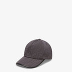 Casquette Fendi en tissu jacquard Gris