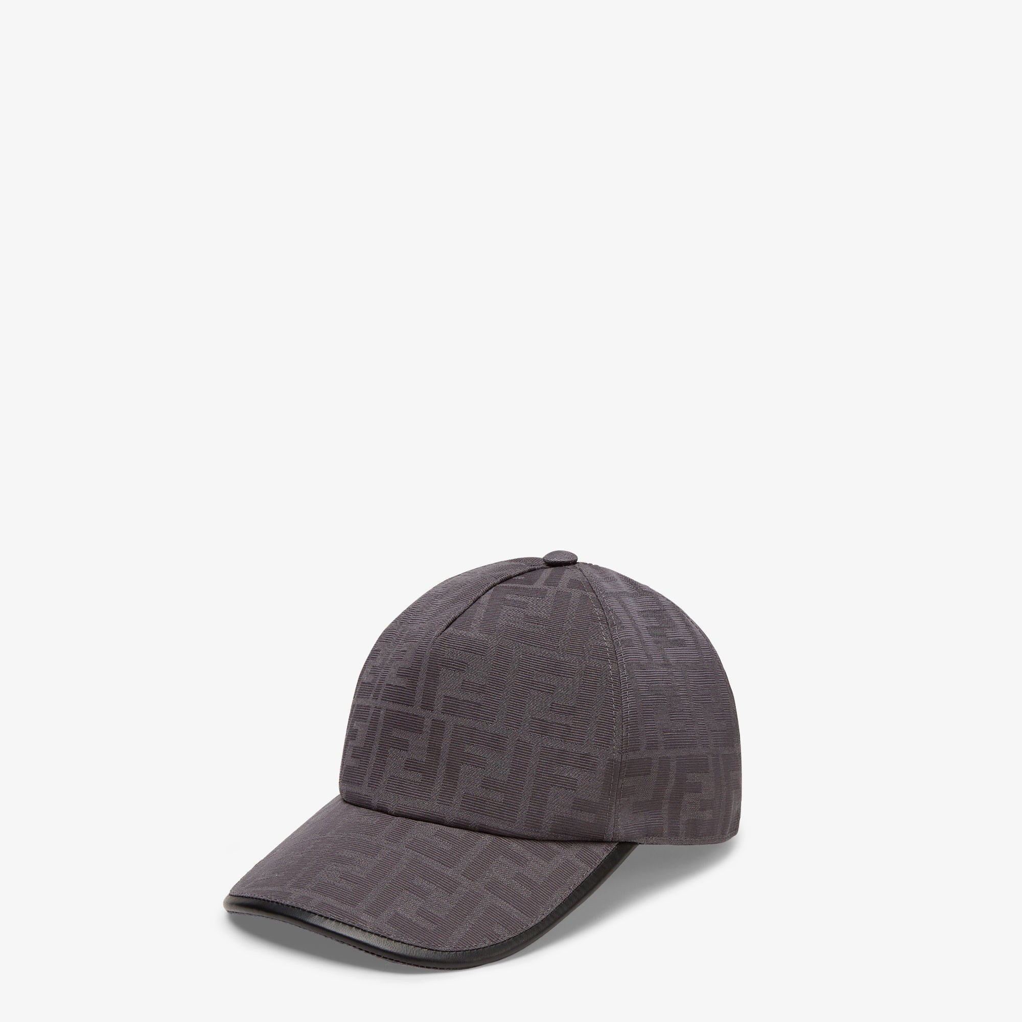 Casquette Fendi en tissu jacquard Gris