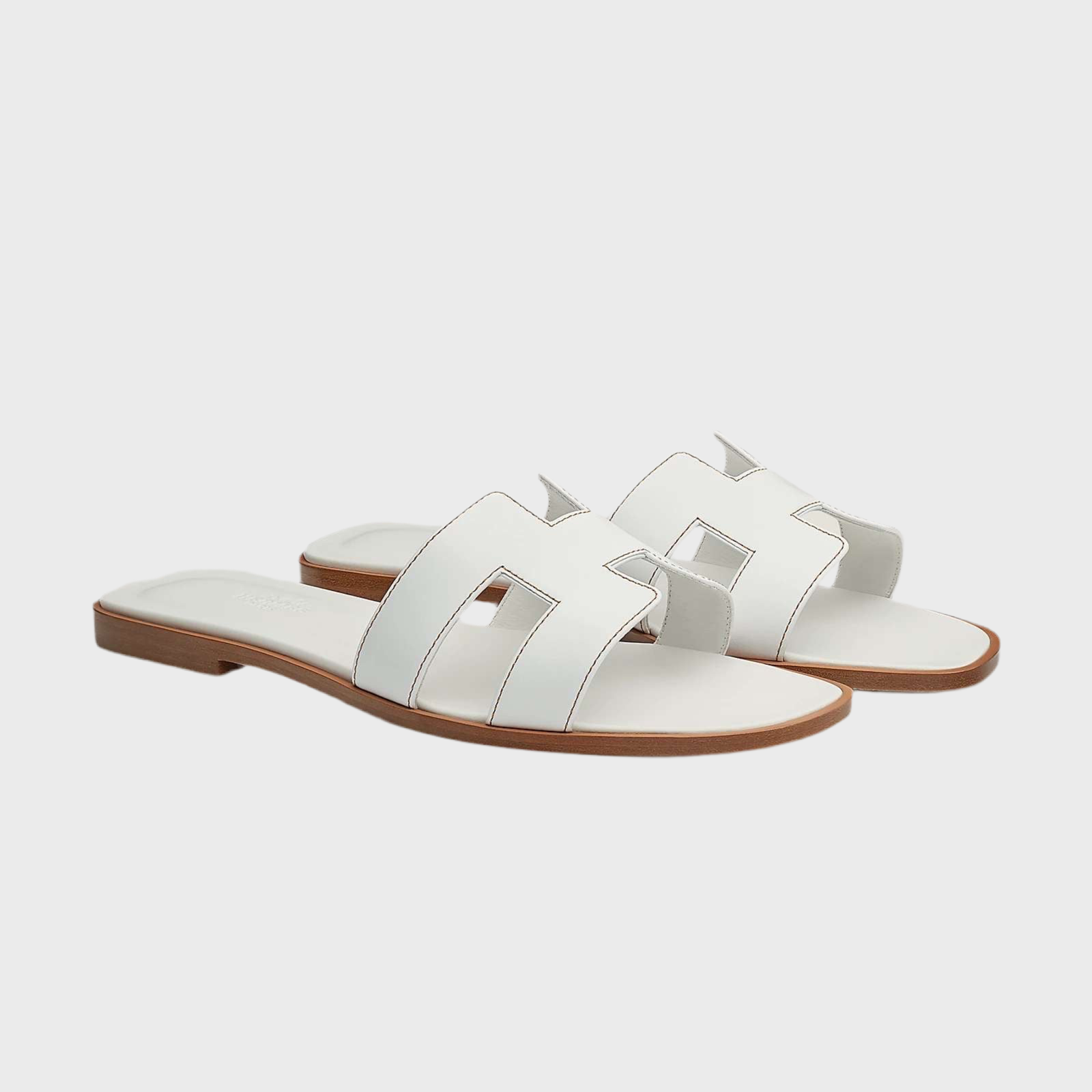 Claquettes Hermes - Femme Blanc